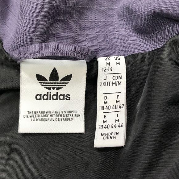 Adidas Women Falcon Full Zip Cropped Track Jacket Size Medium Purple M123 -17 - Picture 6 of 16
